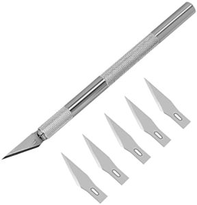 Precision-Knife-Art-Hobby-Knife-Set-for-Crafts-and-Scrapbooking-Silver